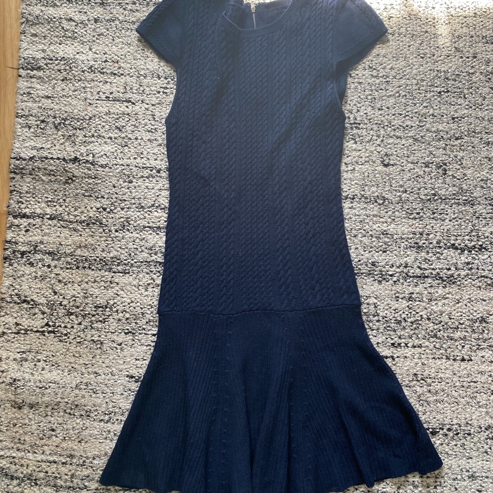 Alice & Olivia Navy Sweater Dress - Fit and Flare